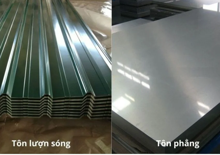 So sánh tole phẳng và tole sóng 