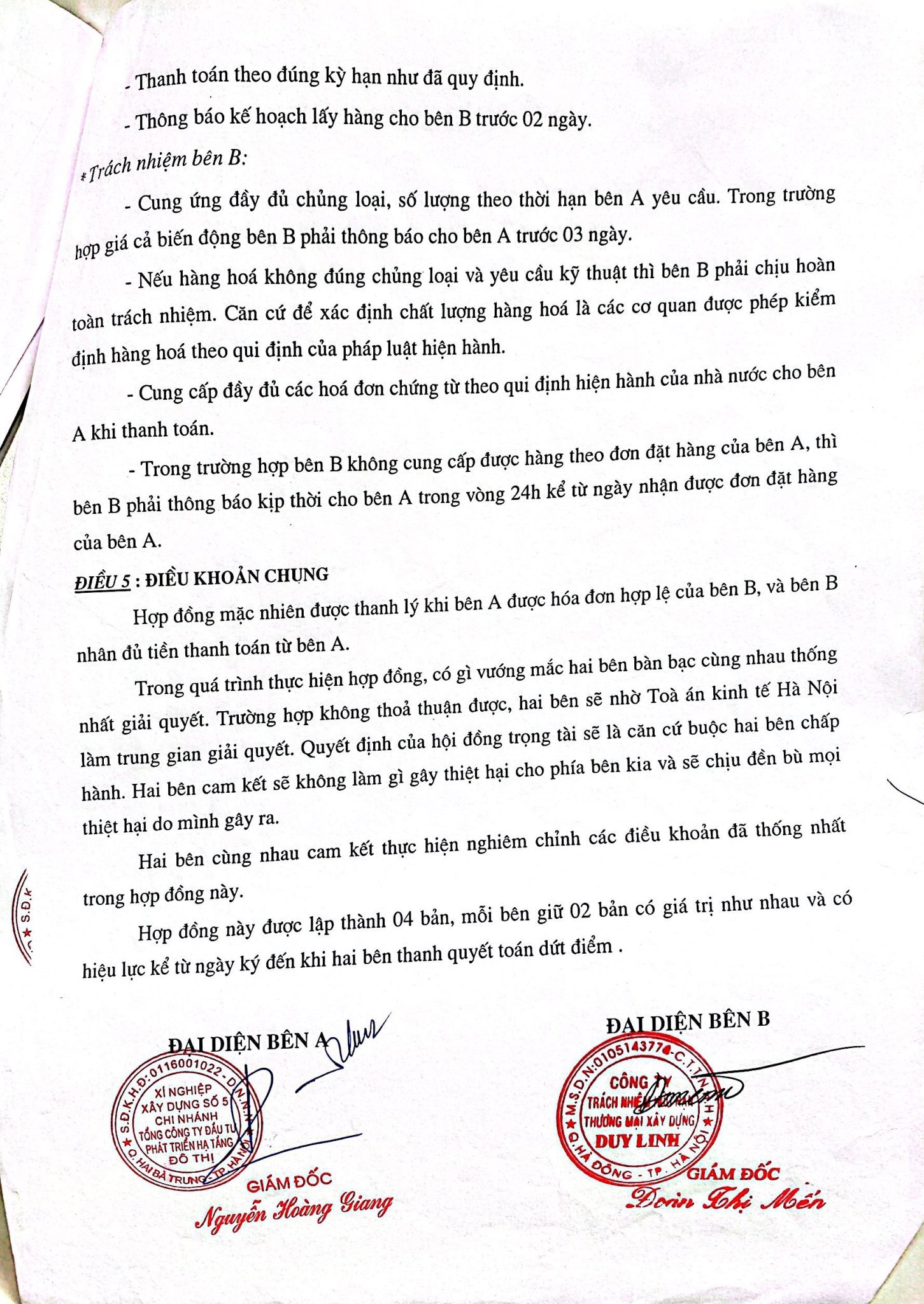 DỰ ÁN THAM GIA